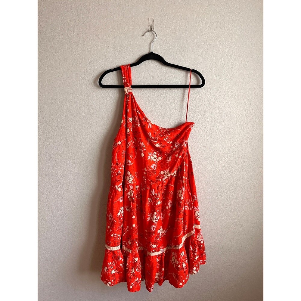 Free People All Mine Mini Dress in Red Combo Size LARGE
